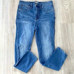 Madewell 10” High Rise Skinny Crop Denim Jeans Sz 26
